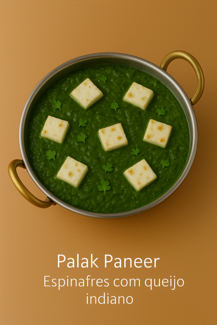 Palak Paneer – Espinafres com queijo indiano